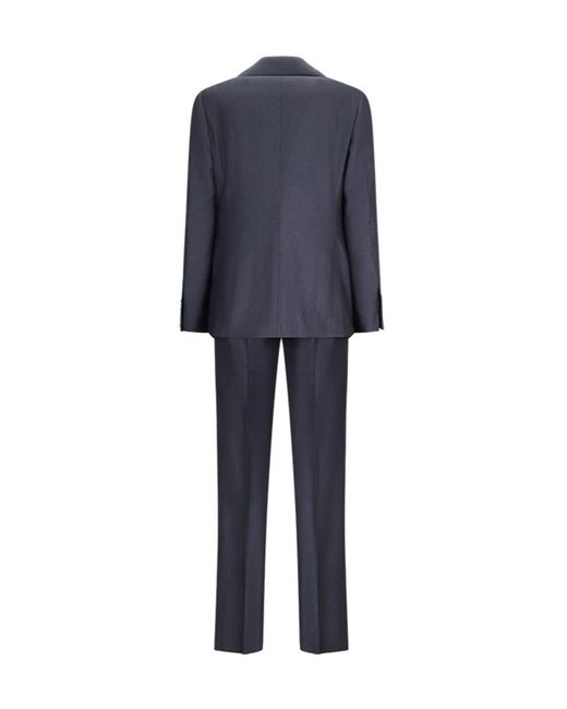 Lardini Blue Single-Breasted Wool Suit for men