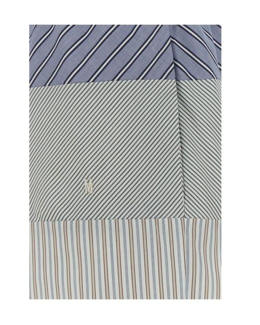 Moschino Gray Striped Embroidered Shorts