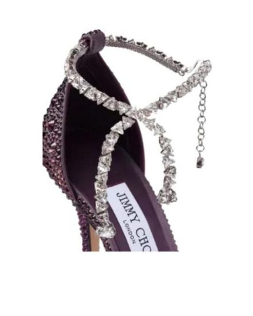 Jimmy Choo Purple 100Mm Stevie Pumps