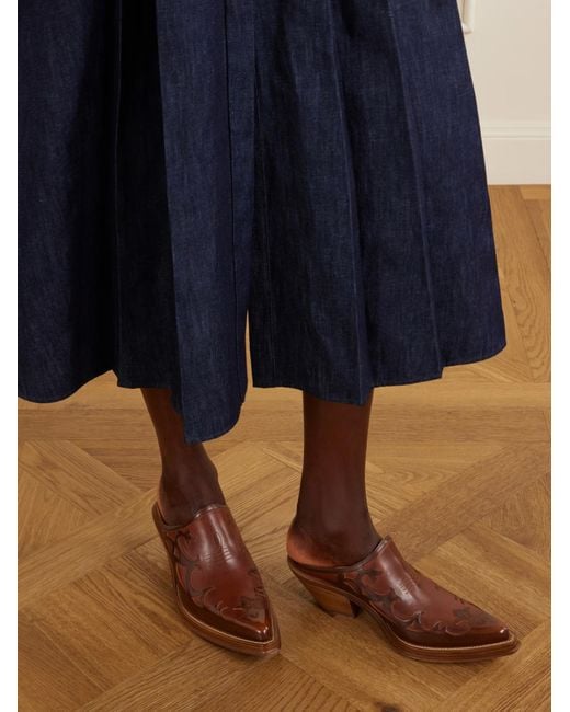 Gabriela Hearst Brown Pointed-Toe Mules