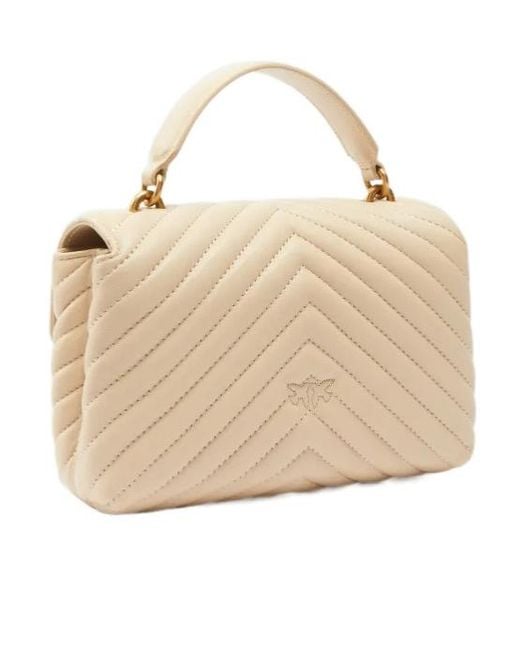 Pinko Natural Lady Love Puff Chevron Mini Crossbody Bag