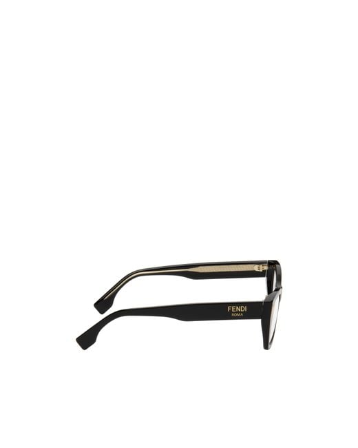 Fendi White Rectangular Optical Glasses