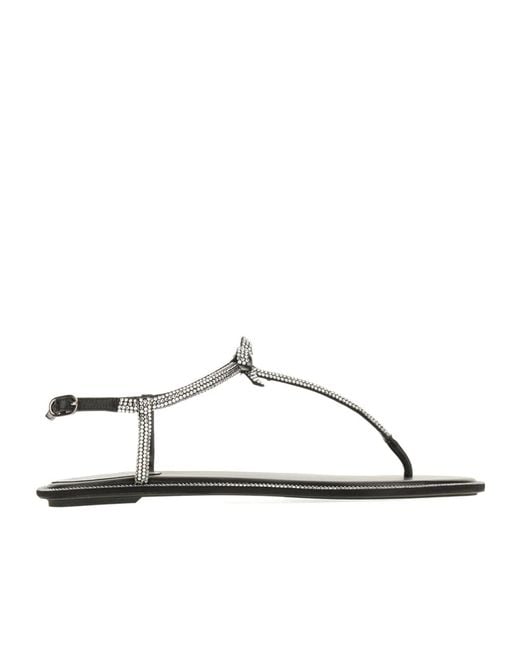 Rene Caovilla Multicolor René Caovilla Diana Embellished Open Toe Sandals