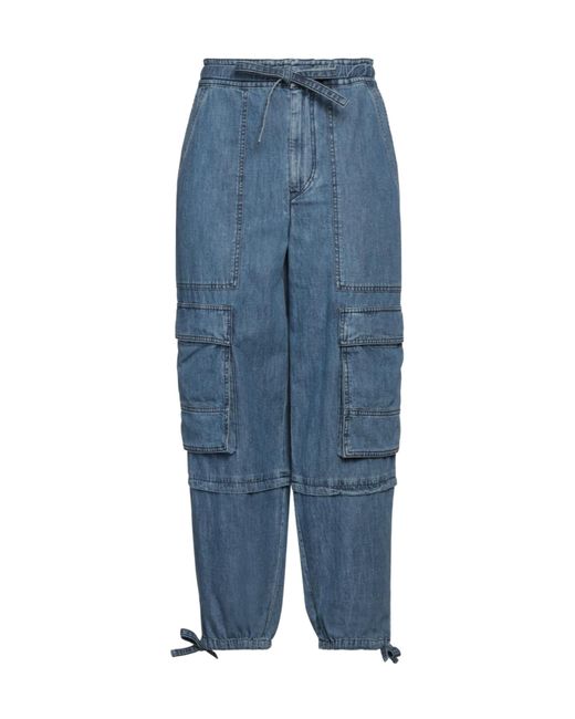 Isabel Marant Blue Cargo Jeans