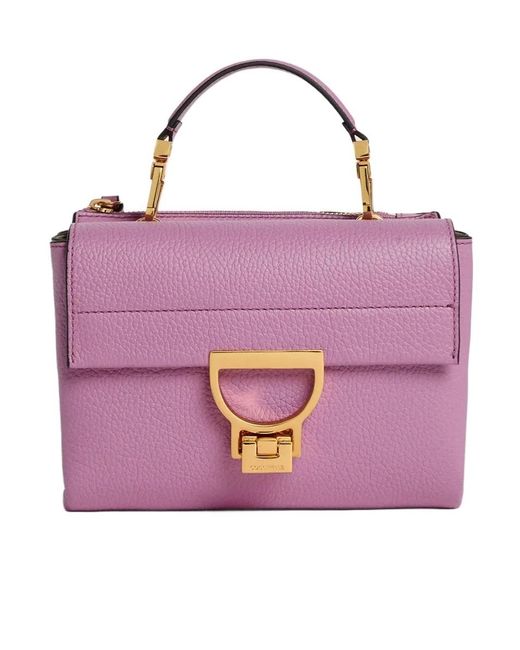 Coccinelle Purple Small Arlettis Tote Bag