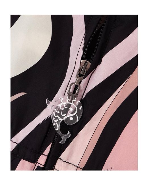 Emilio Pucci Gray Printed Taffeta Jacket