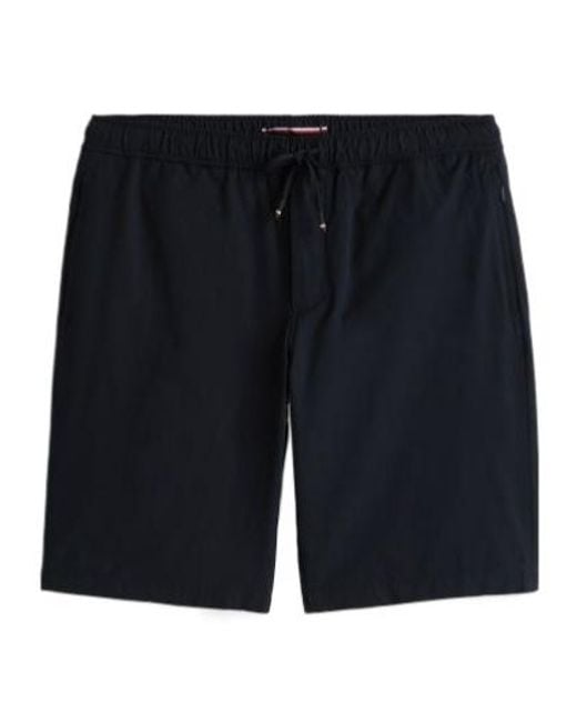 Tommy Hilfiger Blue Drawstring Elastic-Waist Shorts for men