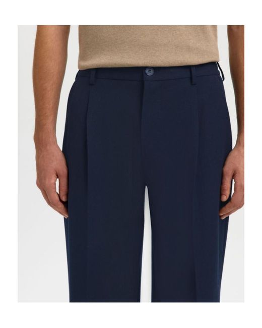 SELECTED Blue 220 Loose Fit Trousers for men