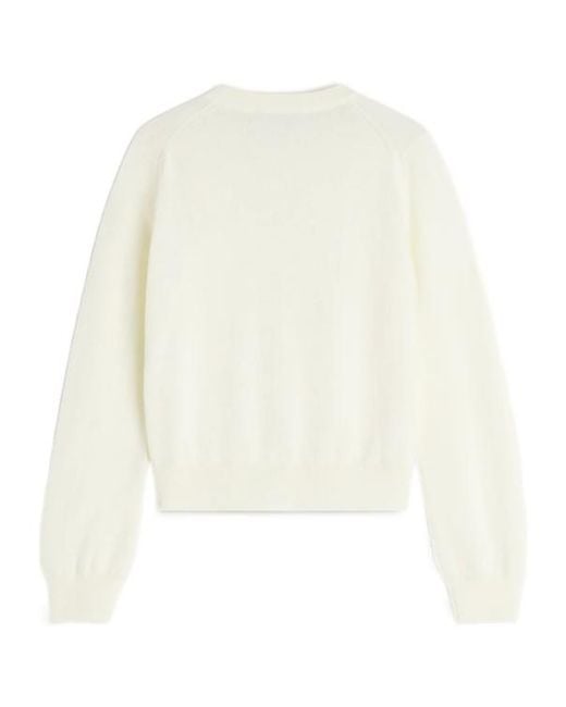 Maison Kitsuné White Maison Kitsuné Baby Fox Regular Cardigan