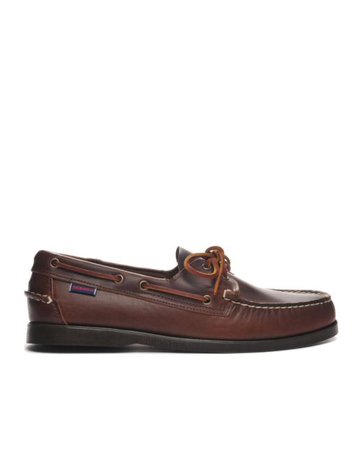 Sebago Brown Lace-Up Detail Loafers for men