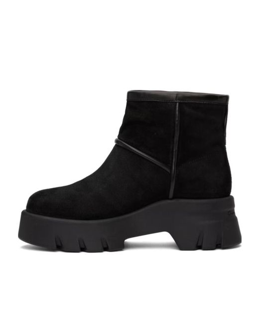 Gianvito Rossi Black Round Head Thick Sole Short Boots