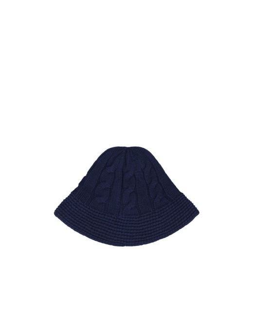 Polo Ralph Lauren Blue Cable Knit Logo Hat