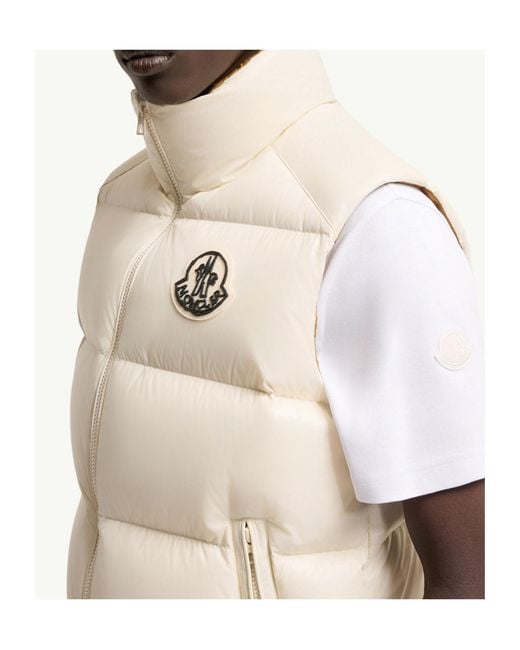 Moncler White Belice Down Gilet for men