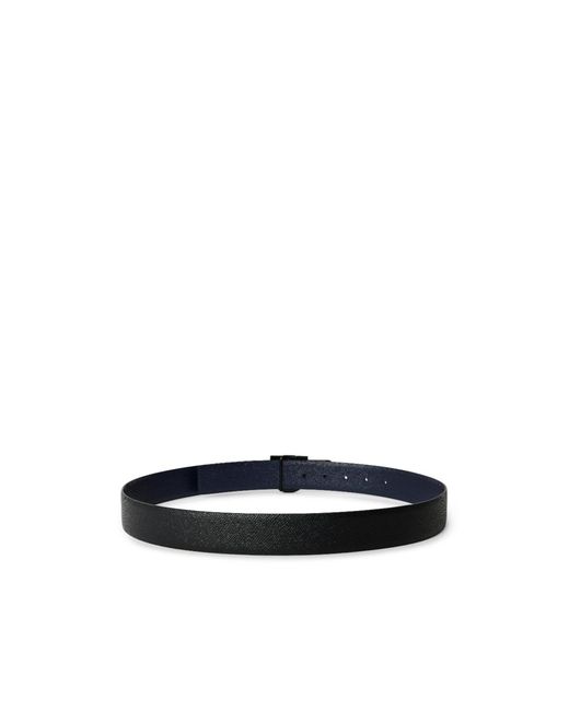 Ferragamo White Reversible Grained Leather Belt for men