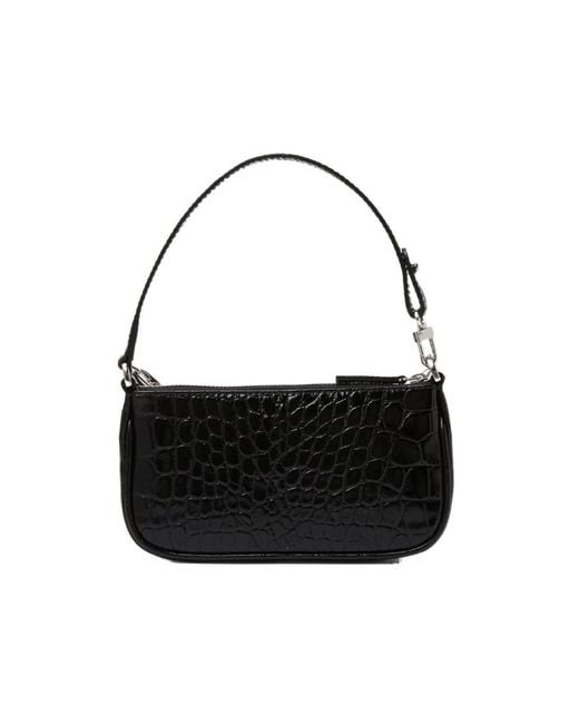 By Far Black Rachel Zipped Mini Shoulder Bag