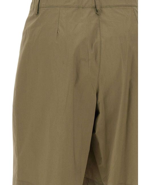 Kaos Green Pleated Bermuda Shorts