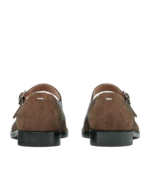 Maison Margiela Brown Split-Toe Block Heel Tabi Mary Jane Shoes