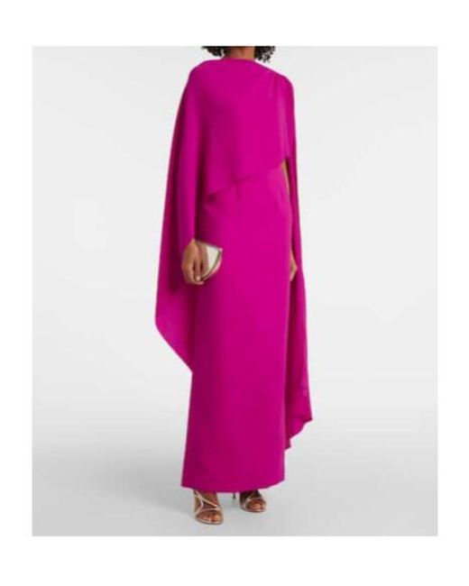 Roksanda Pink Demetria Caped Crepe Gown
