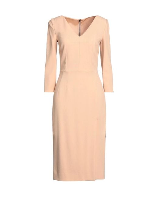 Dolce & Gabbana Natural V-Neck Slim-Fit Dress