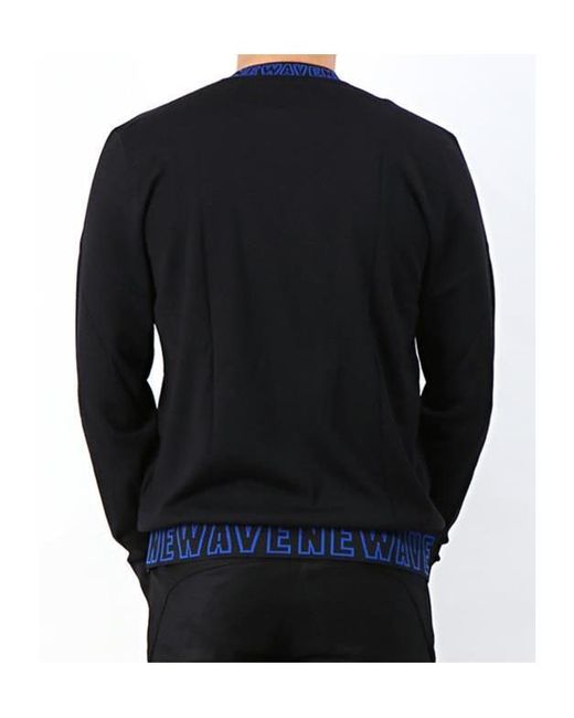 Dior Blue Long-Sleeved Sweater for men