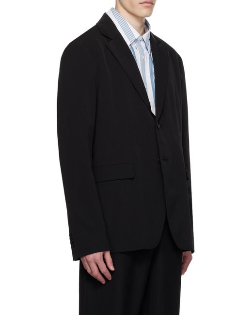 Acne Black Single-Breasted Notched Blazer for men