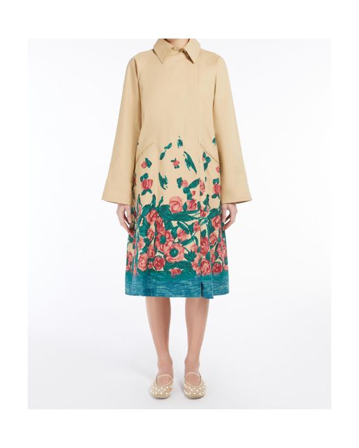 Weekend by Maxmara White Pesco Floral Patterned Belted Coat