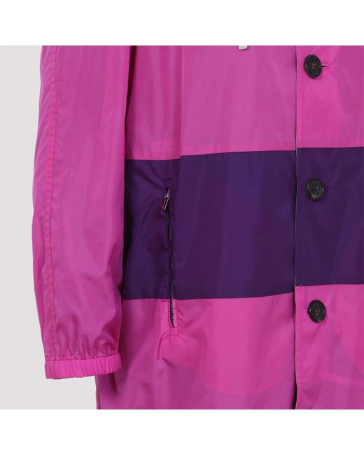 Miu Miu Gray Reversible Hooded Raincoat