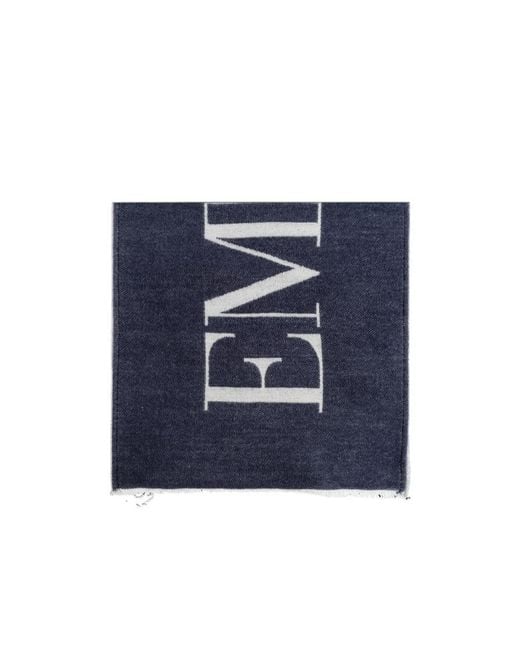 Emporio Armani Black Two-Toned Scarf for men