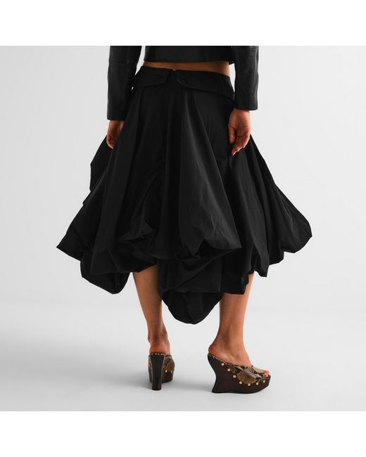 Magda Butrym Black Versatile And Wearable Midi Skirt