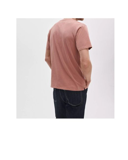 Rag & Bone Pink Crew Neck Short-Sleeved T-Shirt for men