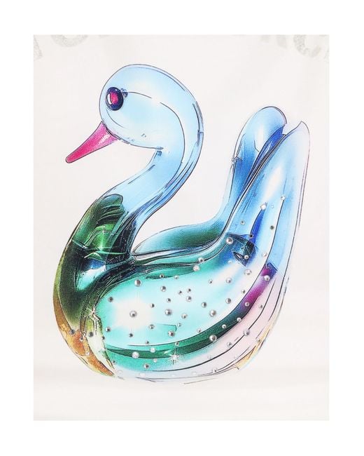 Tory Burch White Lucky Duck Tank Swimsuit