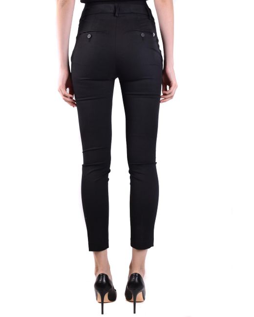 Dondup Black Side Pocket Button Casual Pants