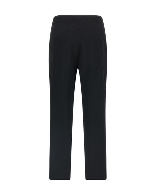 Dries Van Noten Black Posy Straight-Leg Pants
