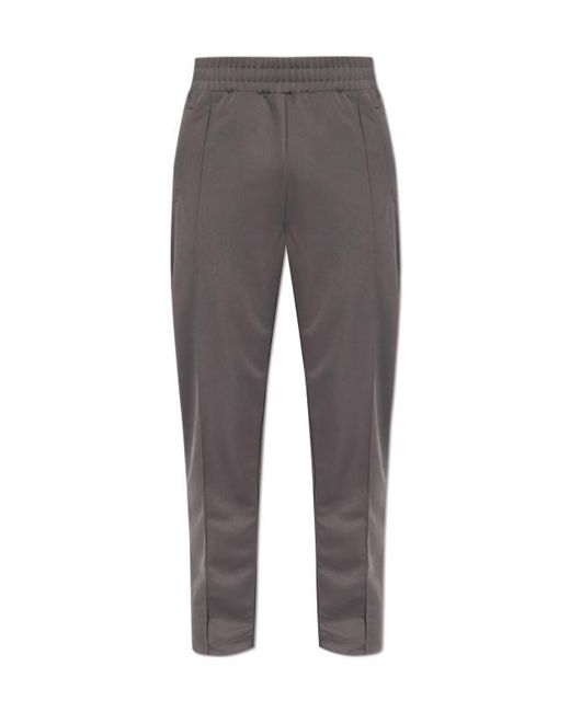 Palm Angels Gray Curved Logo Printed Sweatpants for men
