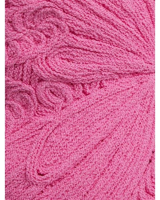 Blumarine Pink Butterfly Crop Top