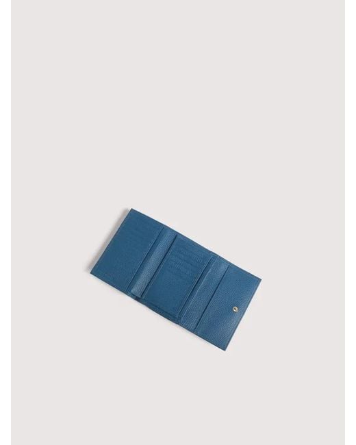 Coccinelle Blue Logo Lettering Tri-Fold Wallet