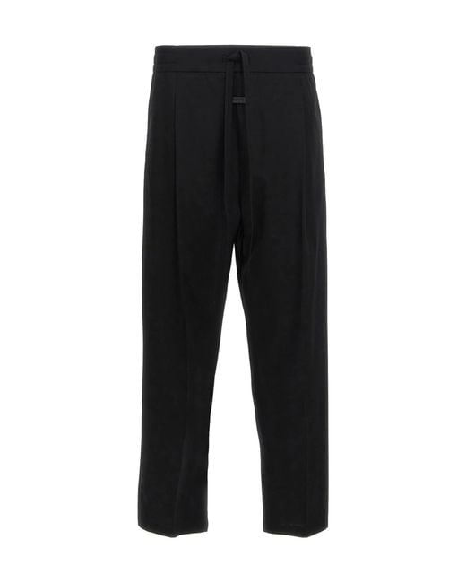 Fear Of God Black Drawstring Casual Pants for men