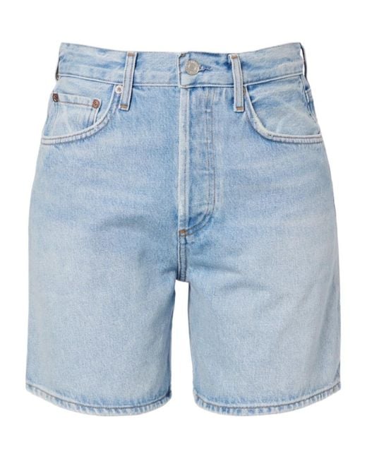 Agolde Blue Dame Denim Shorts