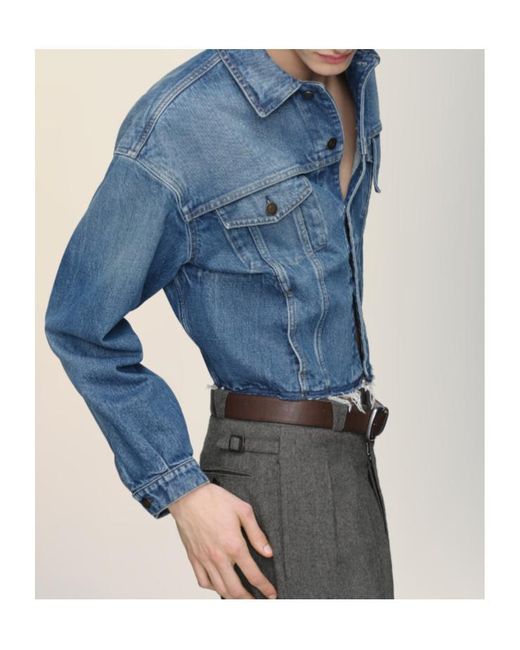 Maison Margiela Blue Vintage Effect Denim Jacket for men
