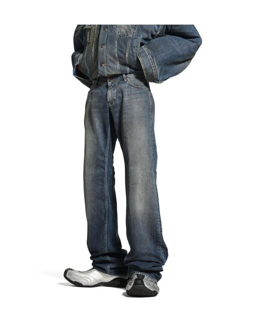 Balenciaga Blue Fitted Low-Waisted Jeans