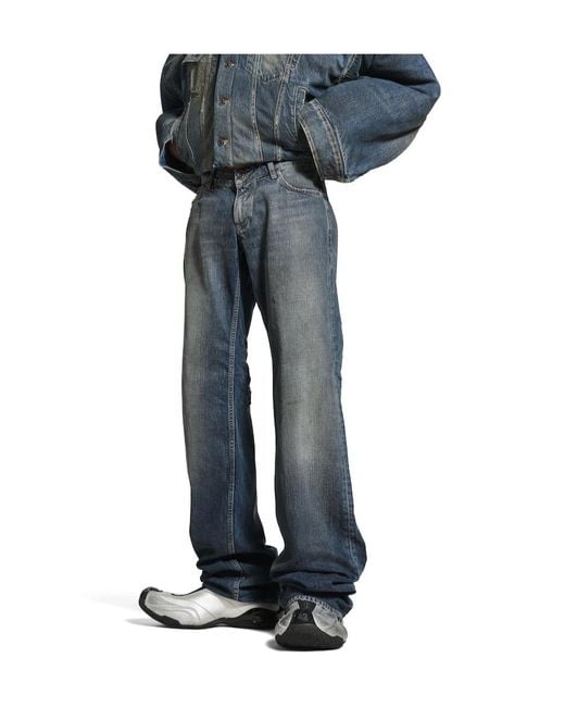 Balenciaga Blue Fitted Low-Waisted Jeans