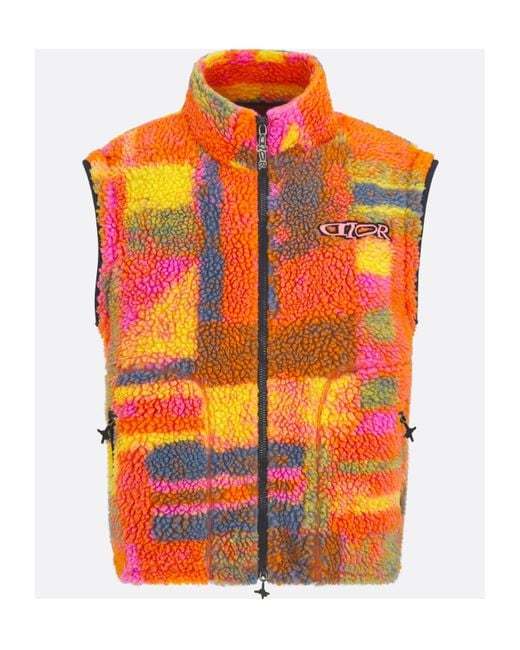 Dior Orange And Lewis Hamilton Zipped Jacket With Removable Sleeves for men