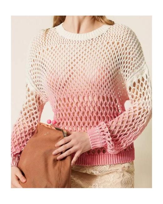 Twinset Pink Myfo Cotton Sweater