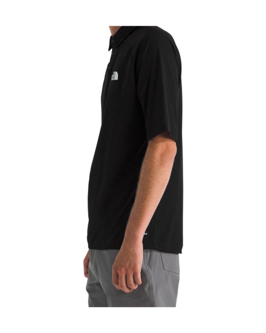 The North Face Black Lightrange Packable Short-Sleeve Polo for men