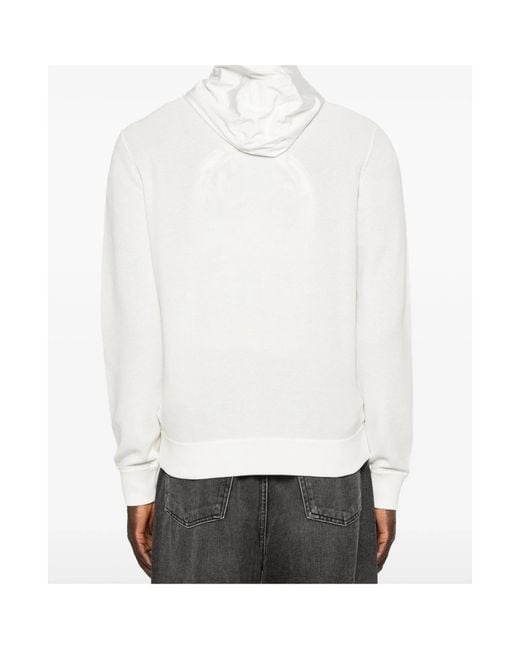 Herno White Zip-Up Hoodie for men