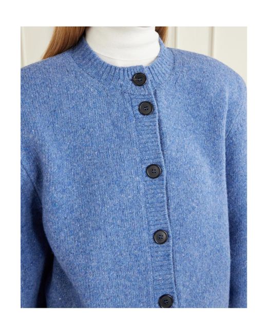 Rohe Blue Long-Sleeved Wool Cardigan