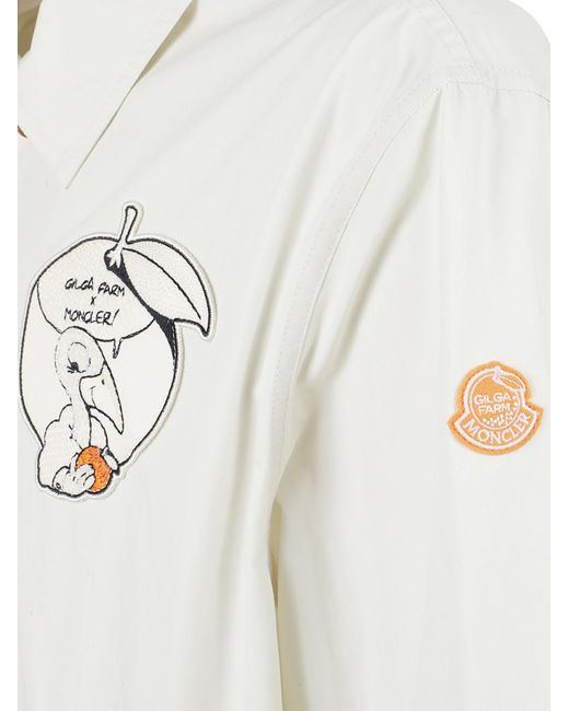 Moncler White Long Sleeve Casual Jacket for men