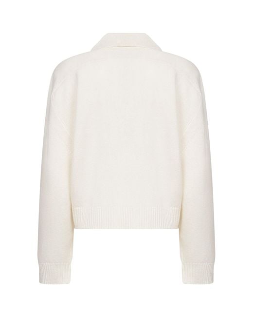 Loulou de Saison White Homere Cashmere Knitwear