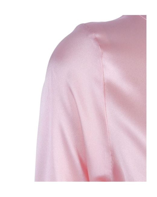Mazzarelli Pink Angie B Boat-Neck Blouse