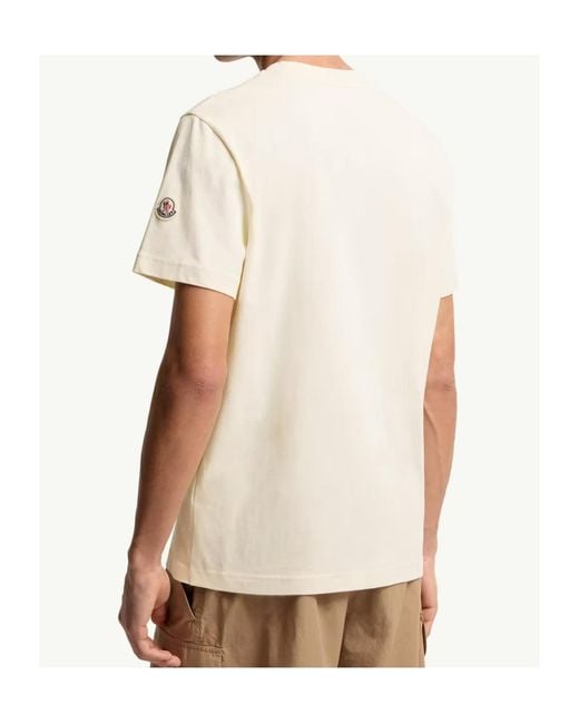 Moncler Natural Safari Wardrobe Printed Crewneck T-Shirt for men